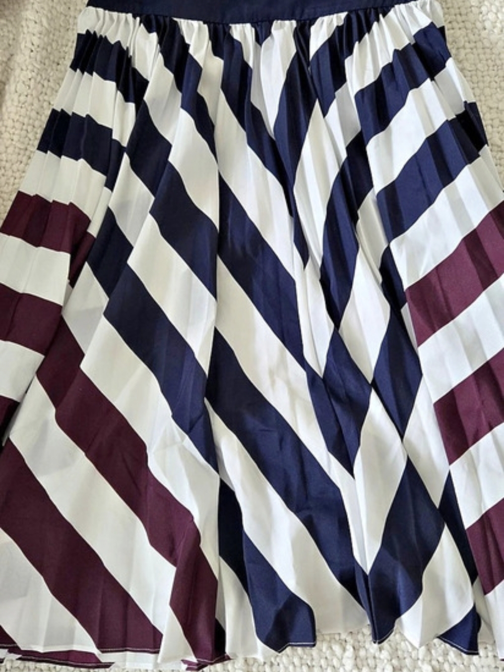 Ted Baker Geometric Maxi Skirt in Blue & White Size 3 Like New